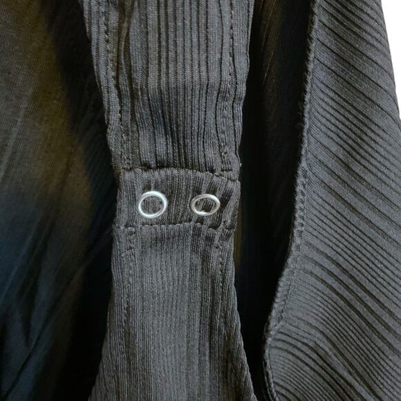 Love for Humanity Bodysuit One Piece Size L Black Ribbed Tank Top Snap Button - Picture 8 of 8